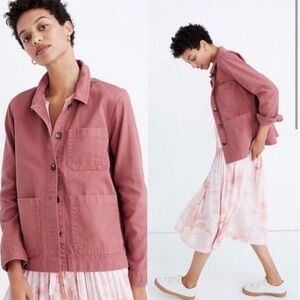 Madewell Garment-Dyed Ashwood Chore Coat in Vintage Quartz Size M